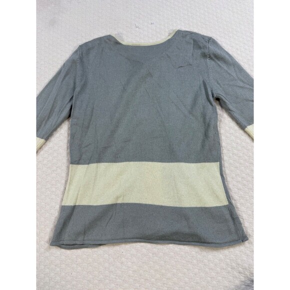 Saks Fifth Avenue Cashmere Blend Sweater Coquette | Green | Womens Medium - Picture 8 of 13